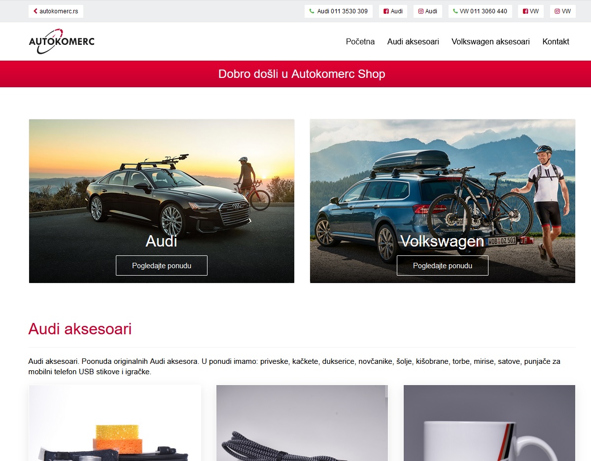 Autokomerc Web shop